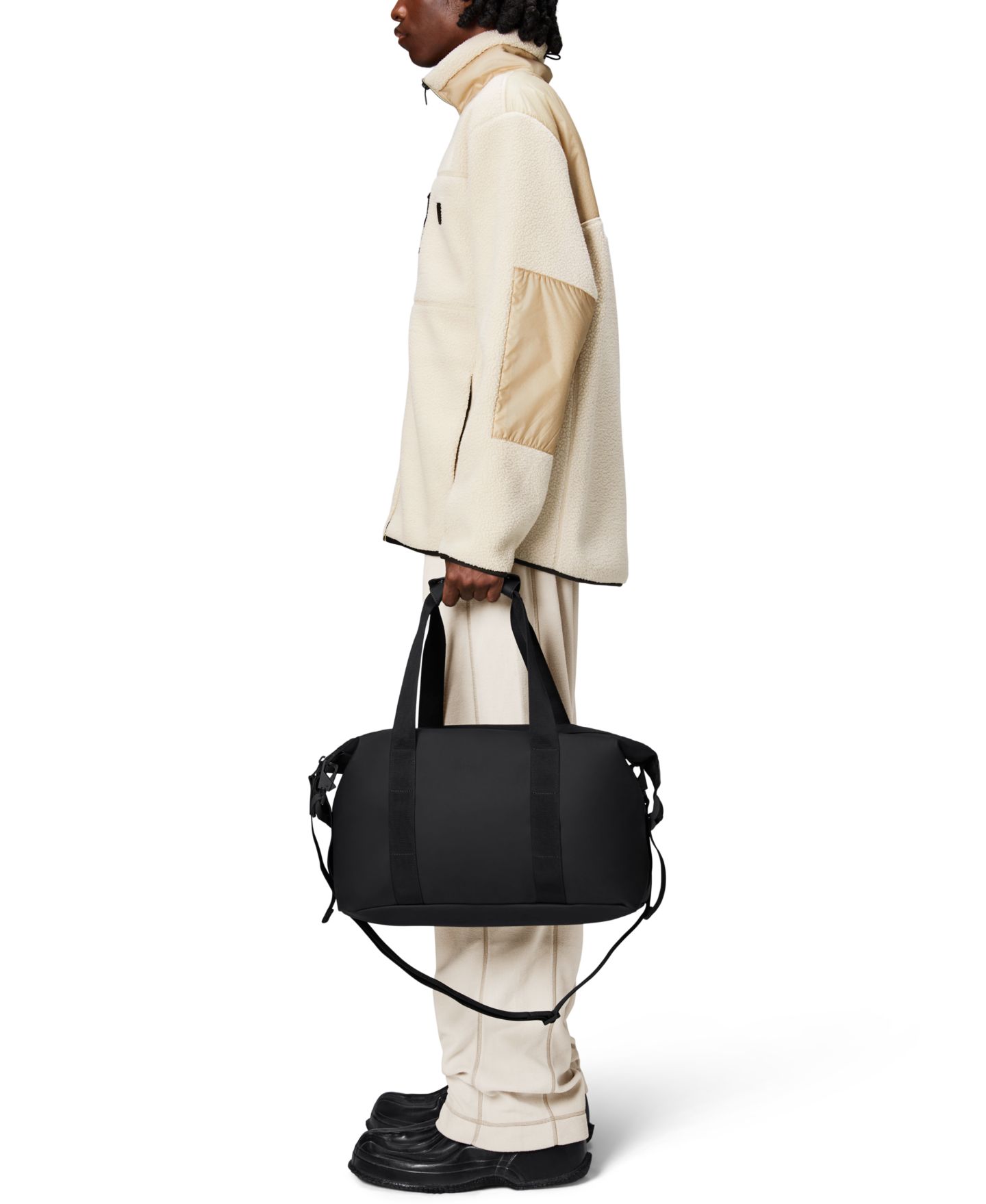 Мужская сумка Rains Hilo Weekend Duffle, цвет: Чёрный — фото 3