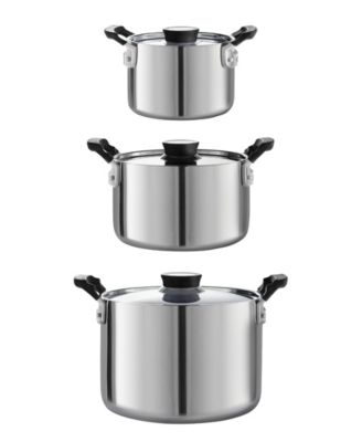 TriPly Clad Stainless Steel 6 Pc Cookware Set