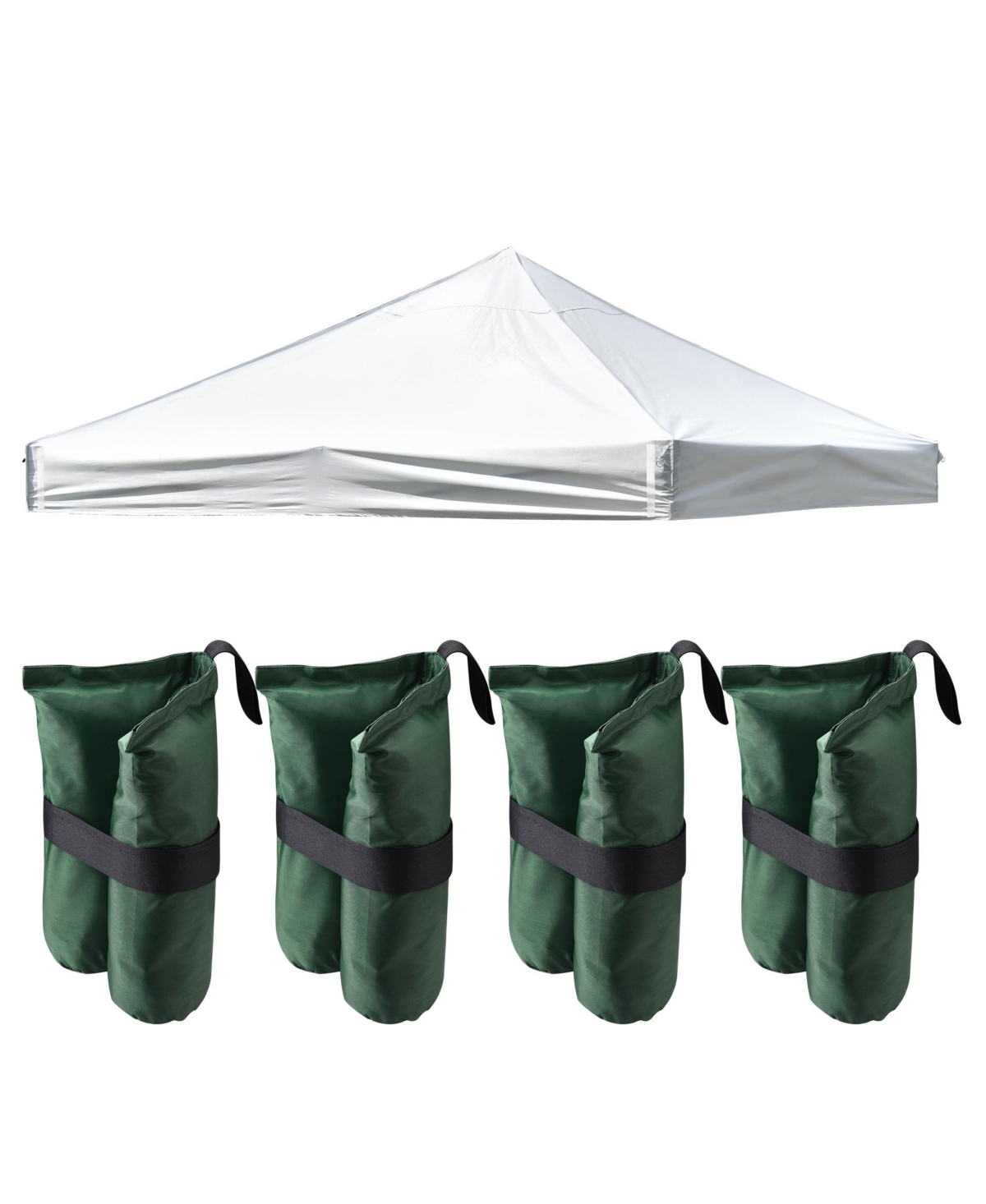 InstaHibit 10x10 Ft Pop up Canopy Top with 4 Sand Weight Bags Outdoor Camping - White