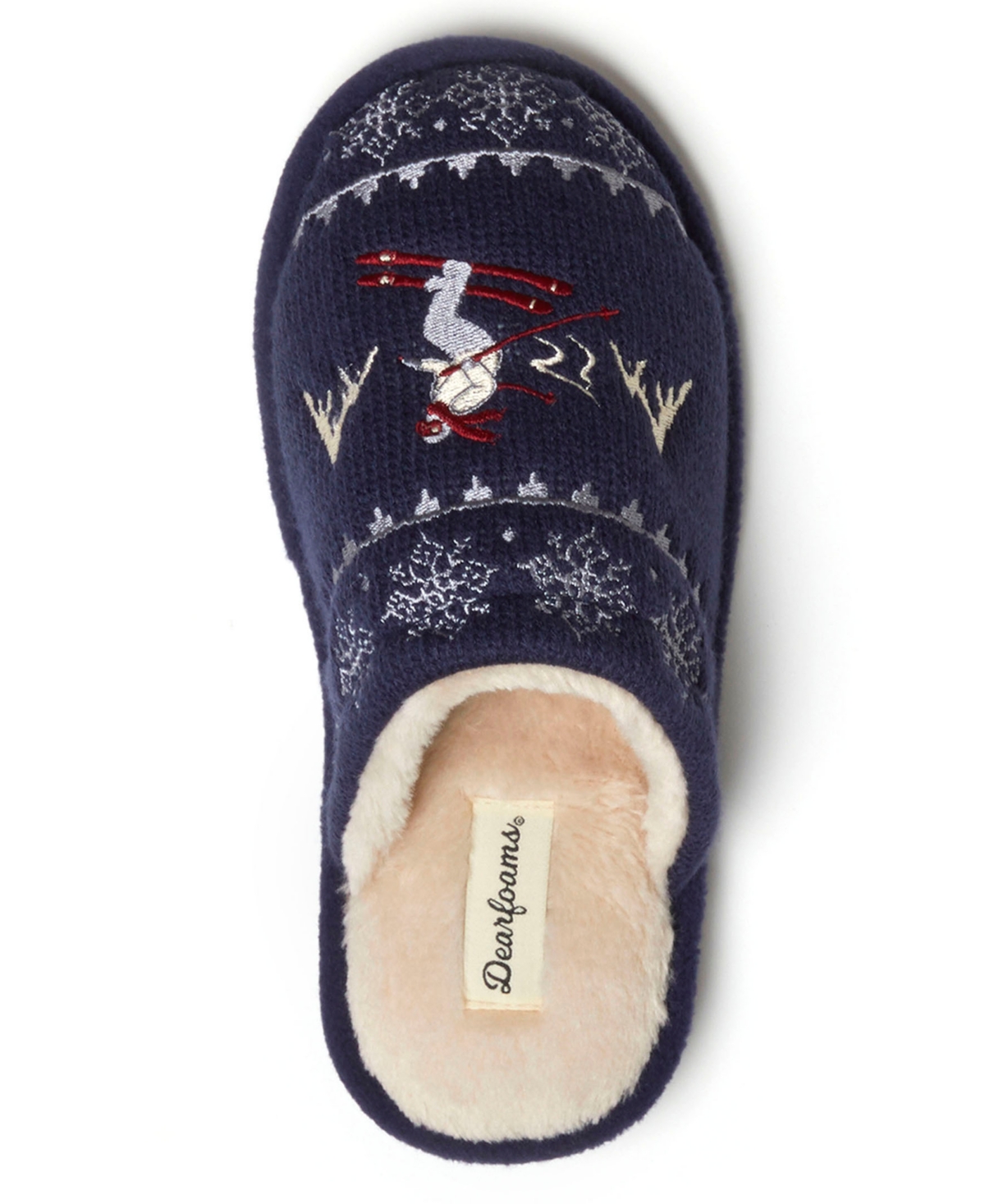 Dearfoams Novelty Knit Scuff with Eyemask Slipper