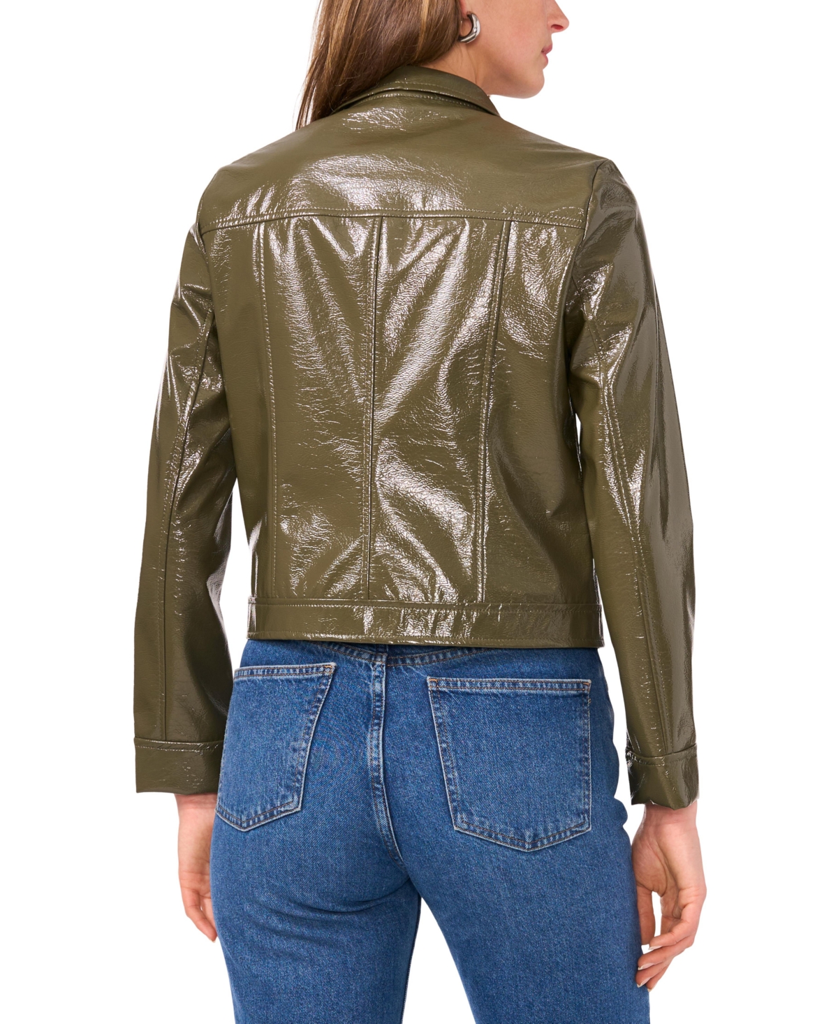 Vince Camuto Women's Stand-Collar Faux-Leather Jacket