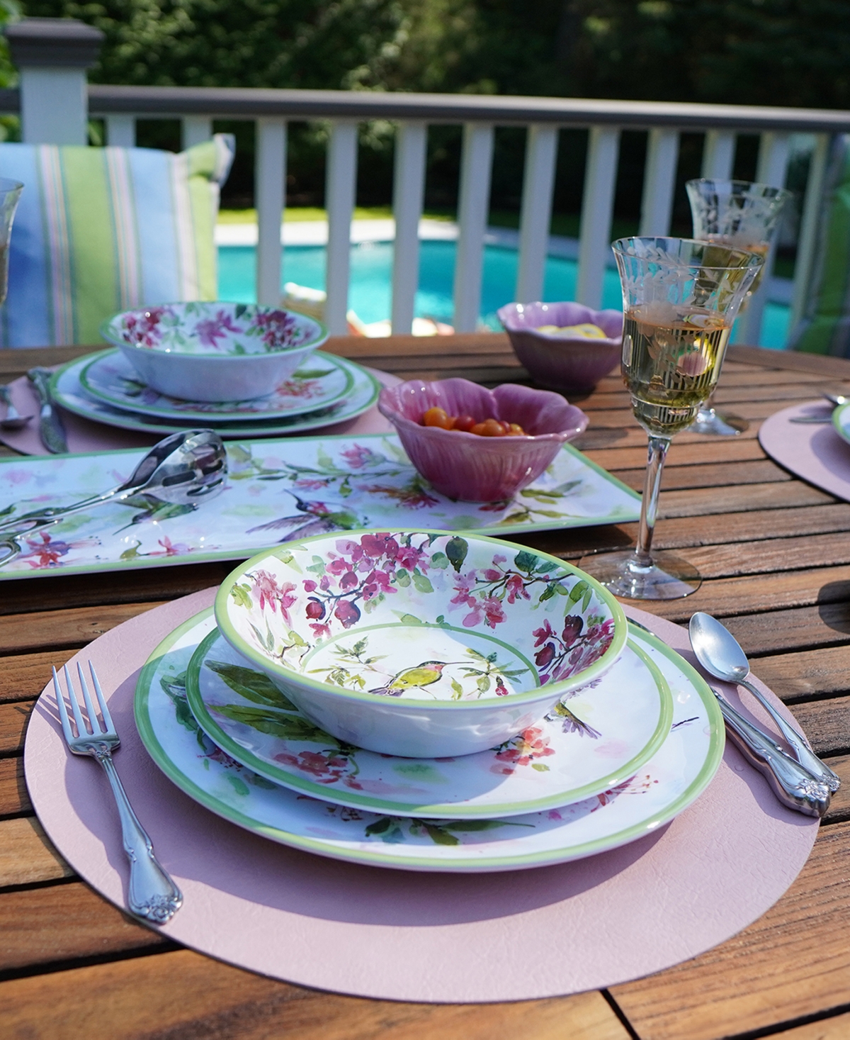 Certified International Hummingbirds Melamine Set Of 6 All Purpose Bowl In Miscellaneous