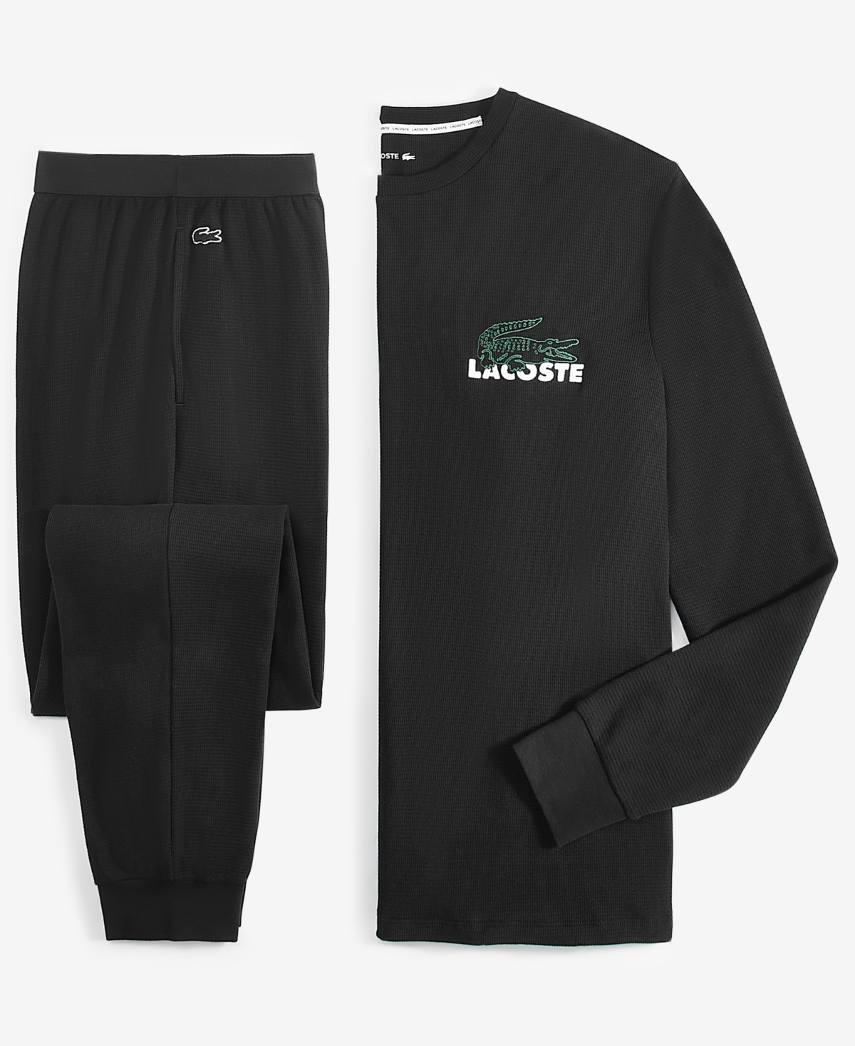 Lacoste Men's Straight-Fit Thermal Waffle-Knit Joggers