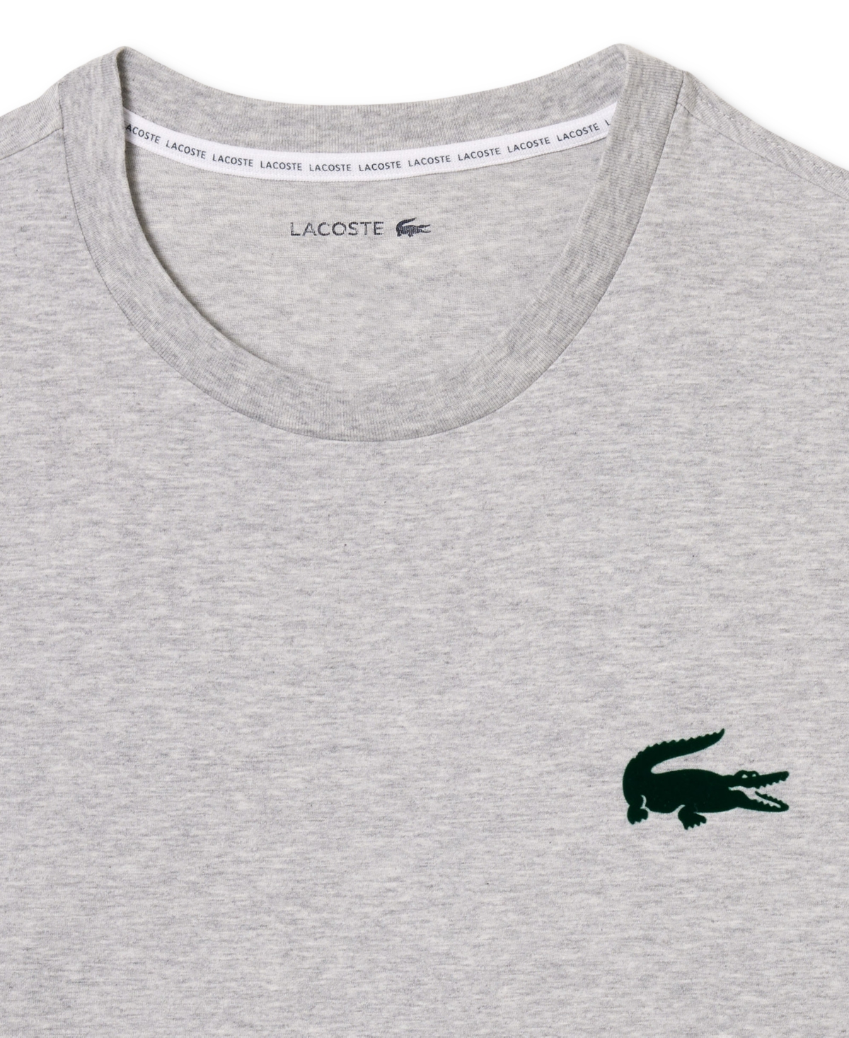 Lacoste Men's Cotton Short-Sleeve Crewneck Sleep T-Shirt -green