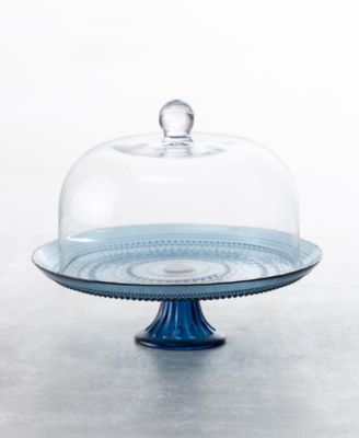 Jupiter Cornflower 13" Cake Stand and Dome Set