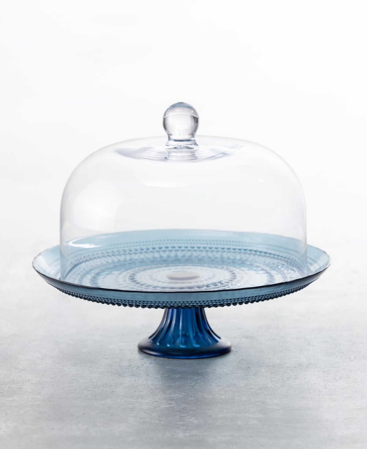 Fortessa Jupiter Cornflower 13" Cake Stand And Dome Set In Cornflower