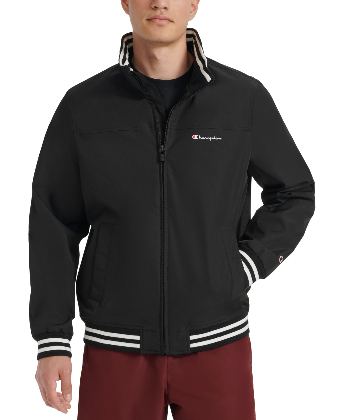 Men's Regatta Full-Zip Bomber Jacket - Black