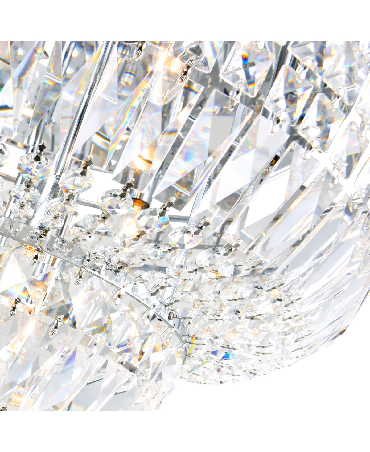 Cwi Lighting Stefania 16 Light Bowl Flush Mount In Chrome