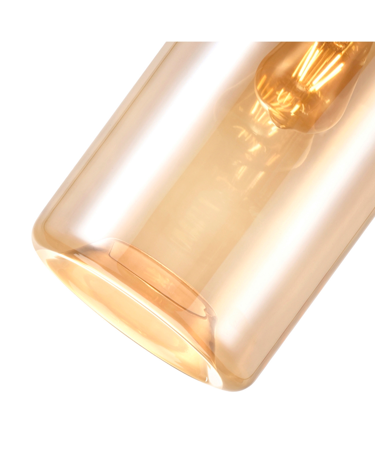 Shop Cwi Lighting Glass 1 Light Down Mini Pendant In Black