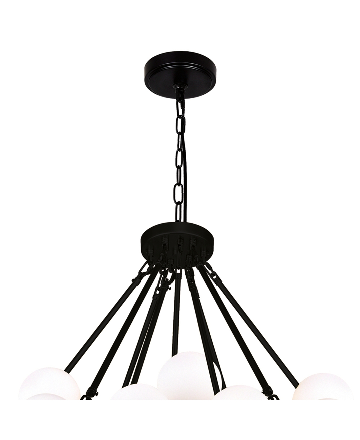 Cwi Lighting Arya 70 Light Chandelier In Black