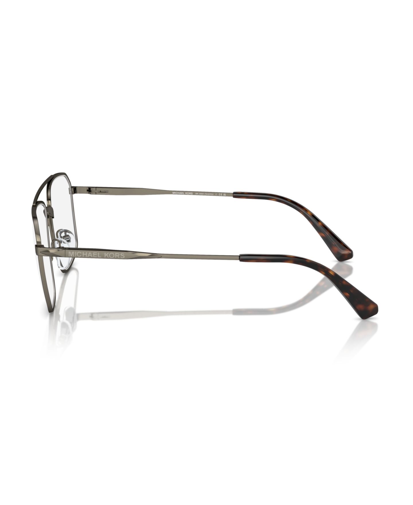 Мужские очки Michael Kors Man Square Metal MK3084 Tordrillo Eyeglasses, цвет: Блестящий золотой — фото 8