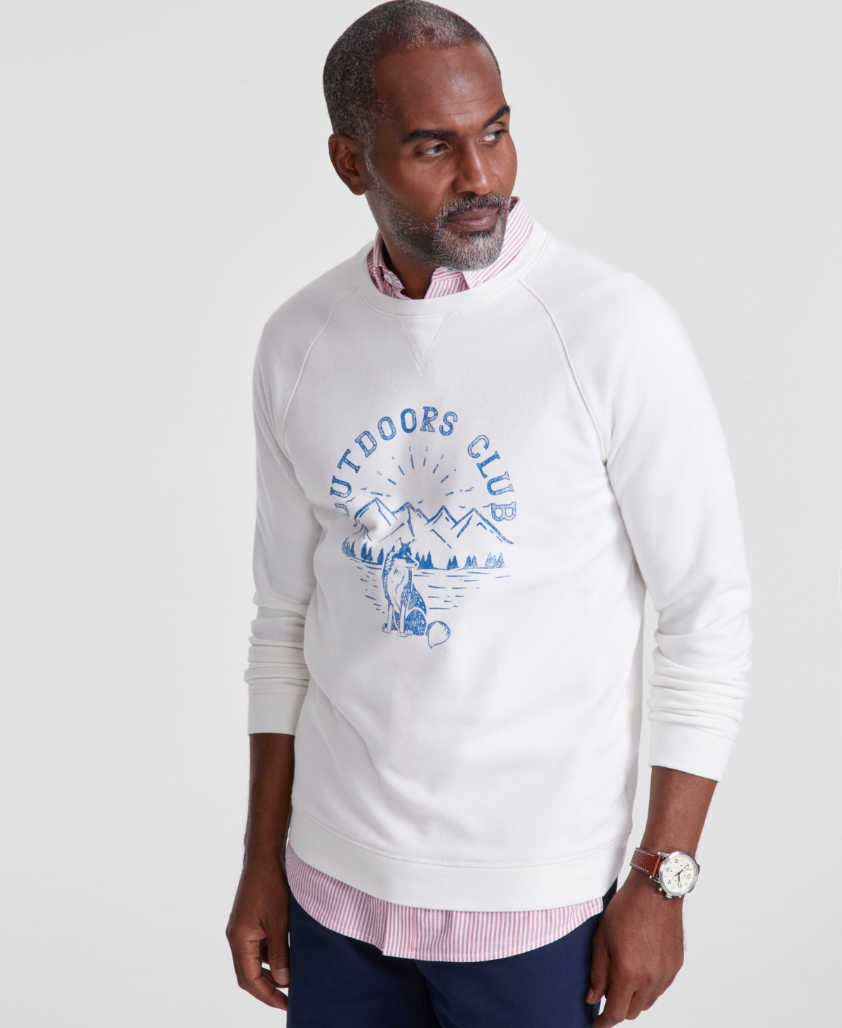 Club Room Men's Outdoors Club Regular-Fit Printed Sweatshirt, Created for Macy's