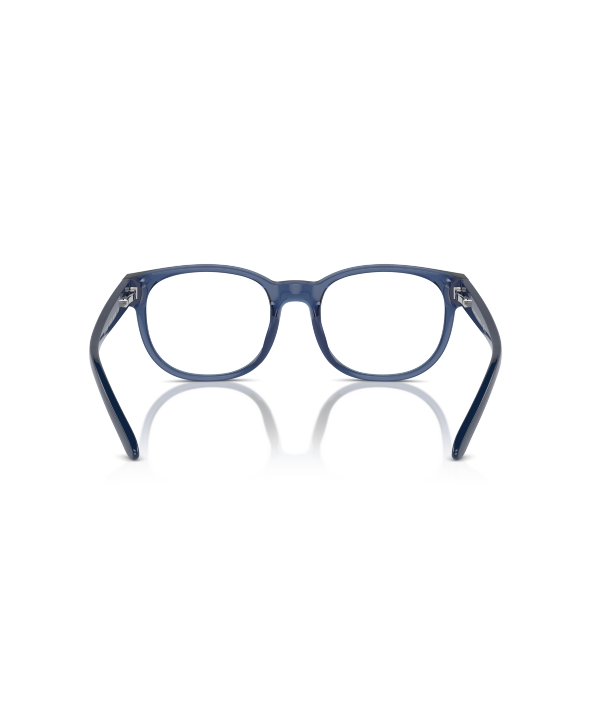 Shop Polo Ralph Lauren Child Eyeglasses, P8549u In Shiny Transparent Dark Blue