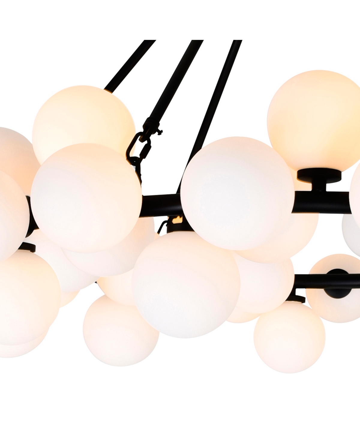 Cwi Lighting Arya 70 Light Chandelier In Black