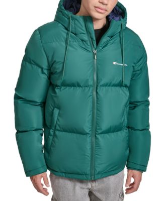 Men's Quilted Full-Zip Hooded Puffer Jacket 