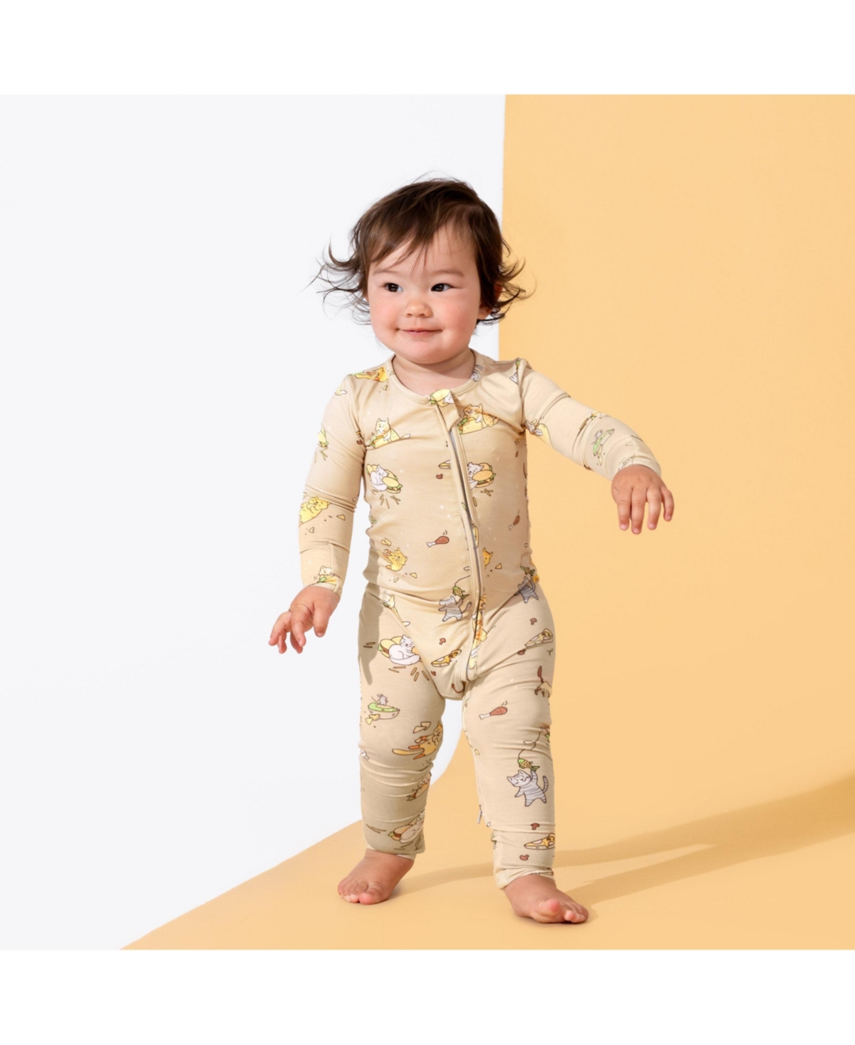 Bellabu Bear Baby UnisexConvertible Footie - Foodie cats