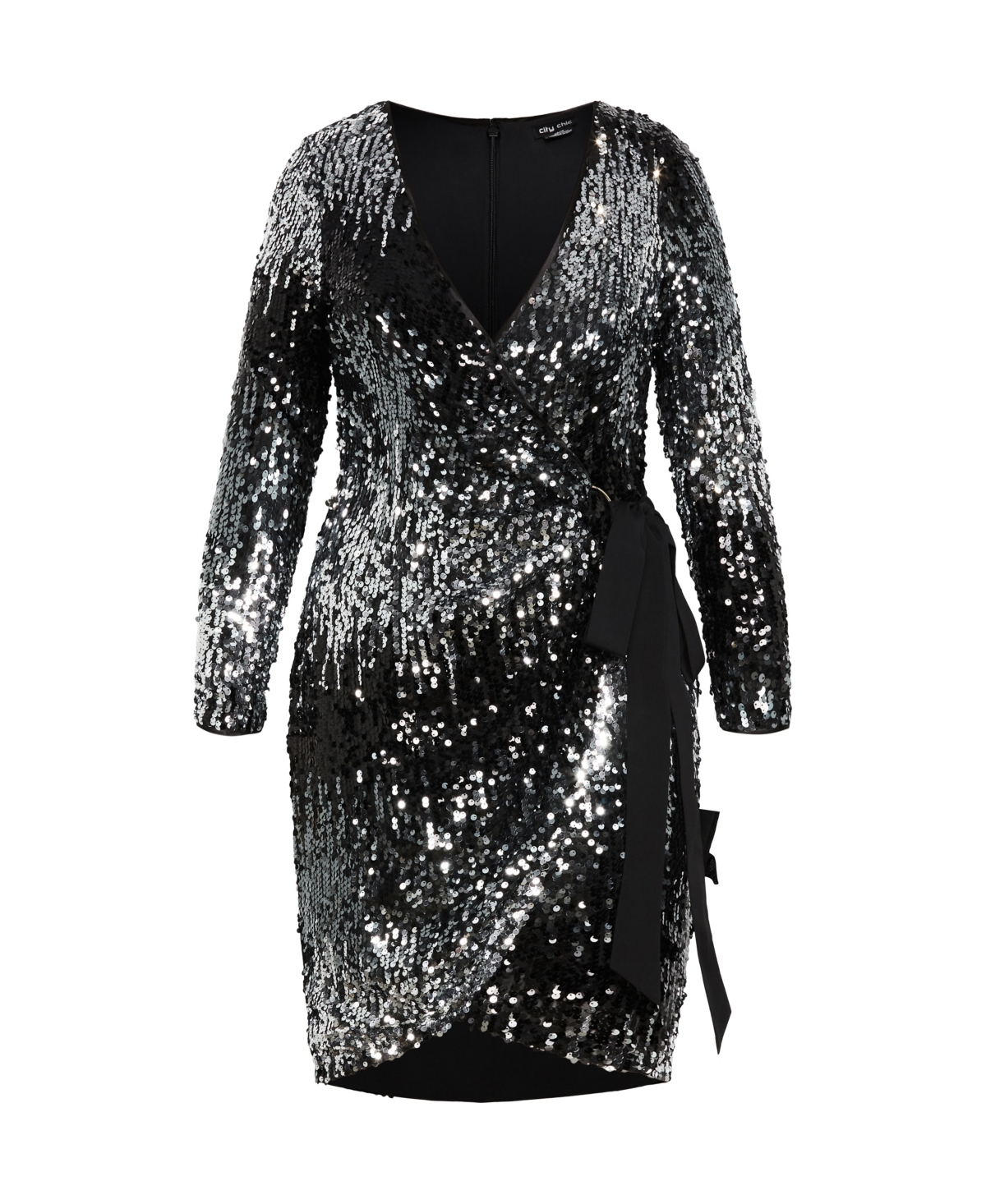 City Chic Women's Irresistible Wrap Dress -black