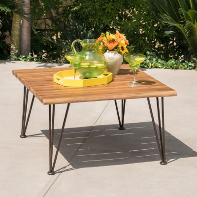 Streamdale Rustic Acacia Wood Coffee Table for Outdoor Use
