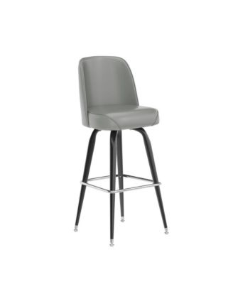 1-Piece Barstool, Metal Frame, Swivel Bucket Seat with High Backrest, Modern Design, Bar Stool