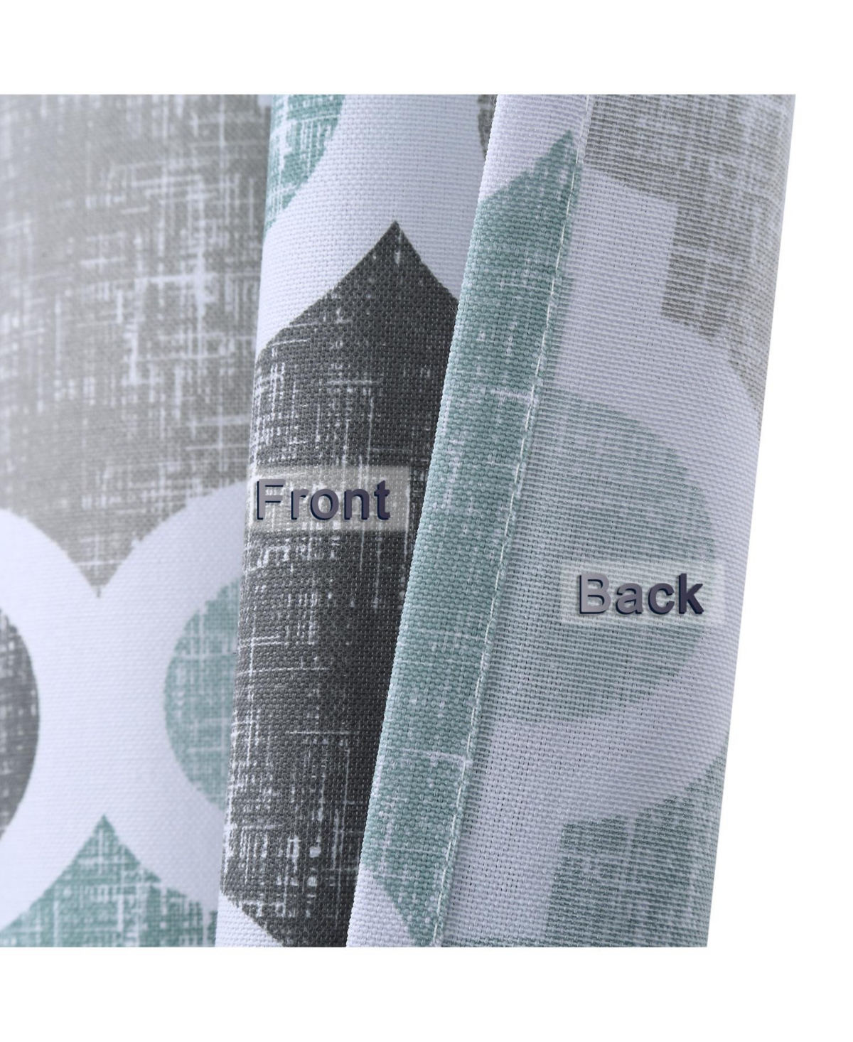Caromio 3Pc Quatrefoil Printed Cotton Blend Kitchen Curtain Tiers 24