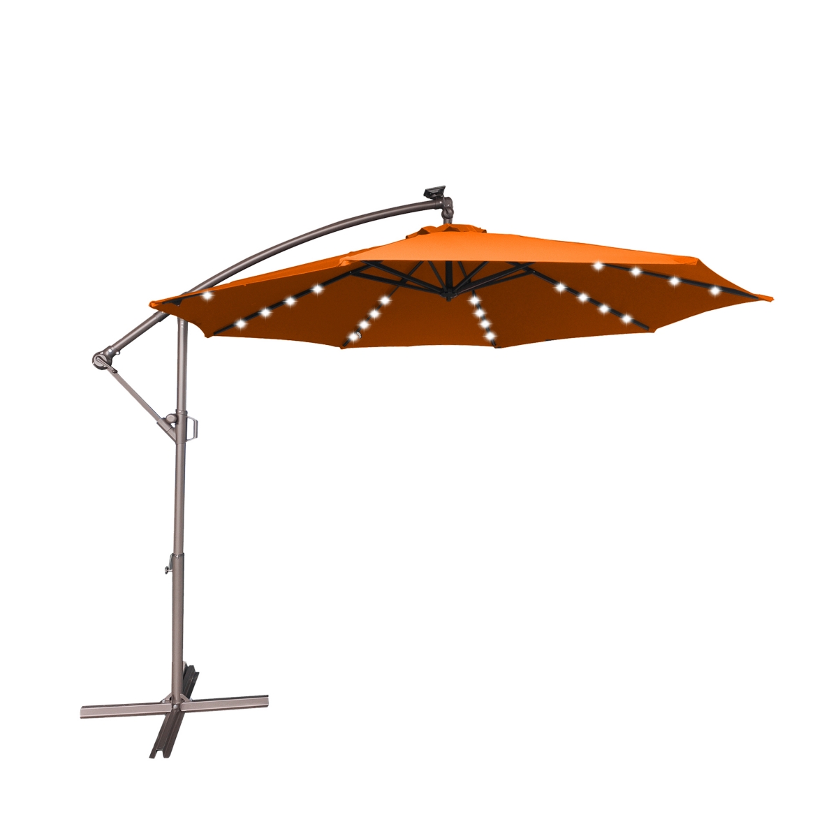 10 Ft Outdoor Cantilever Uv Protective Patio Offset Umbrella for Balcony - Burgundy