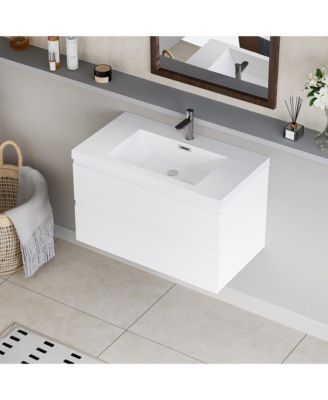 Floating Vanity with Premium Resin Sink 36"