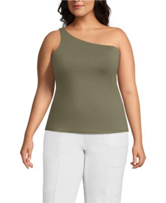 Plus Size Slender One Shoulder Top