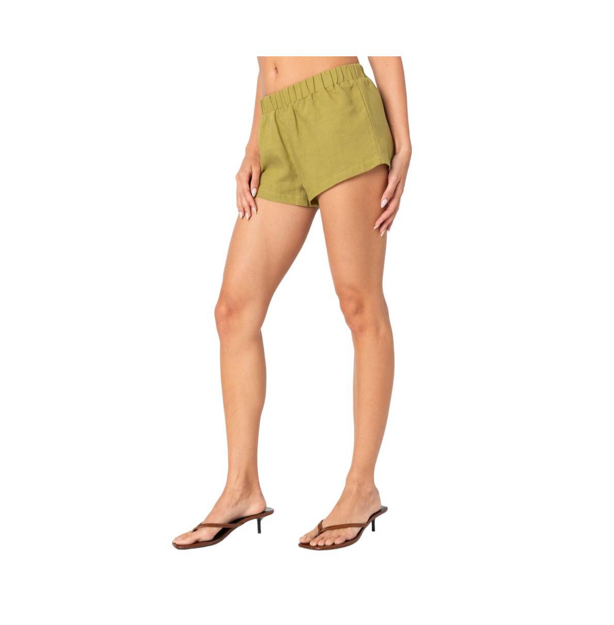 Edikted Women's Arden Linen Look Shorts