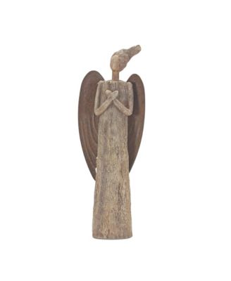 Rustic 15"h Tree Angel Statue