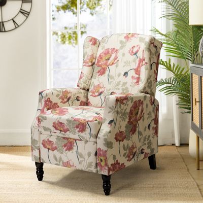 Franco Mid-centry Modern Manual Push Back Recliner