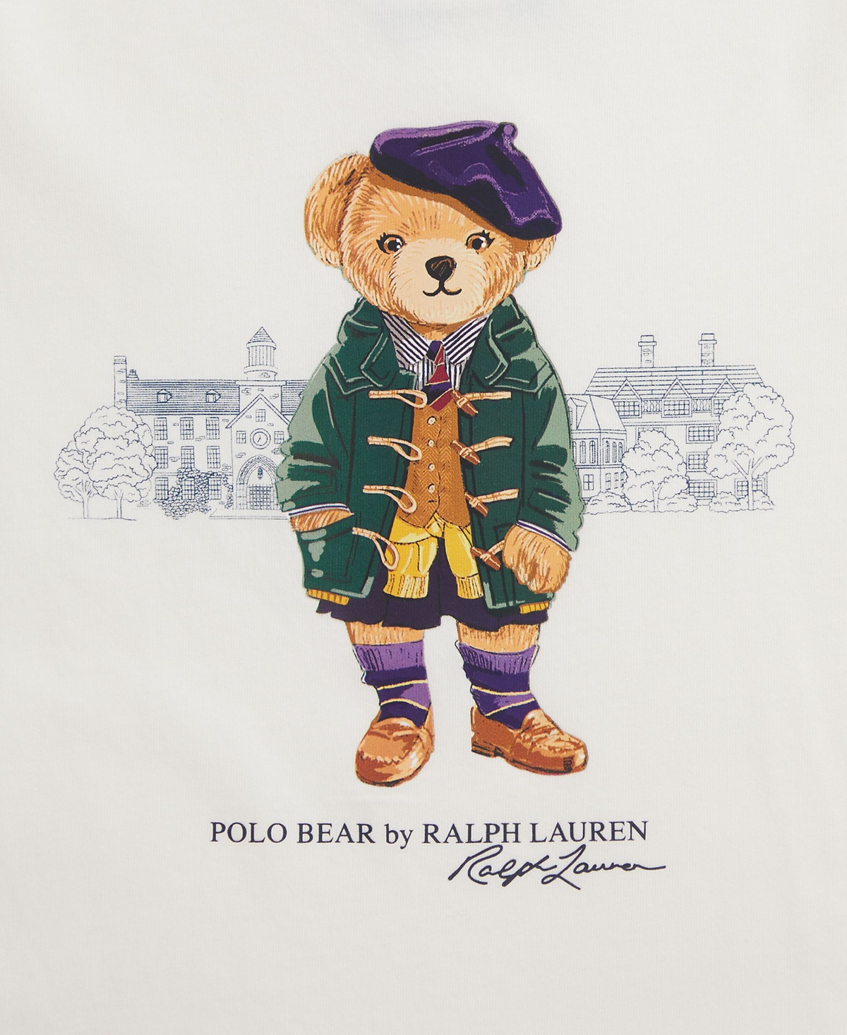 Polo Ralph Lauren Toddler and Little Girls Polo Bear Cotton Jersey Tee