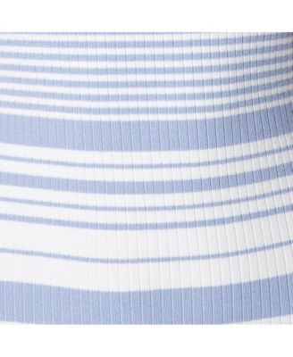 Women's Striped Sweater Midi Dress