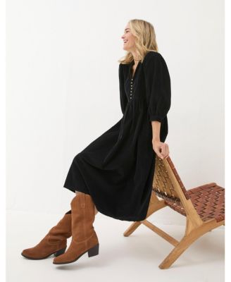 knee length dresses for ladies Cord Shirt Midi Dress – Margo's and Co main image 1