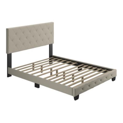 Chloe Linen Upholstered Platform Bed Frame with Adjustable Headboard - Boyd Sleep