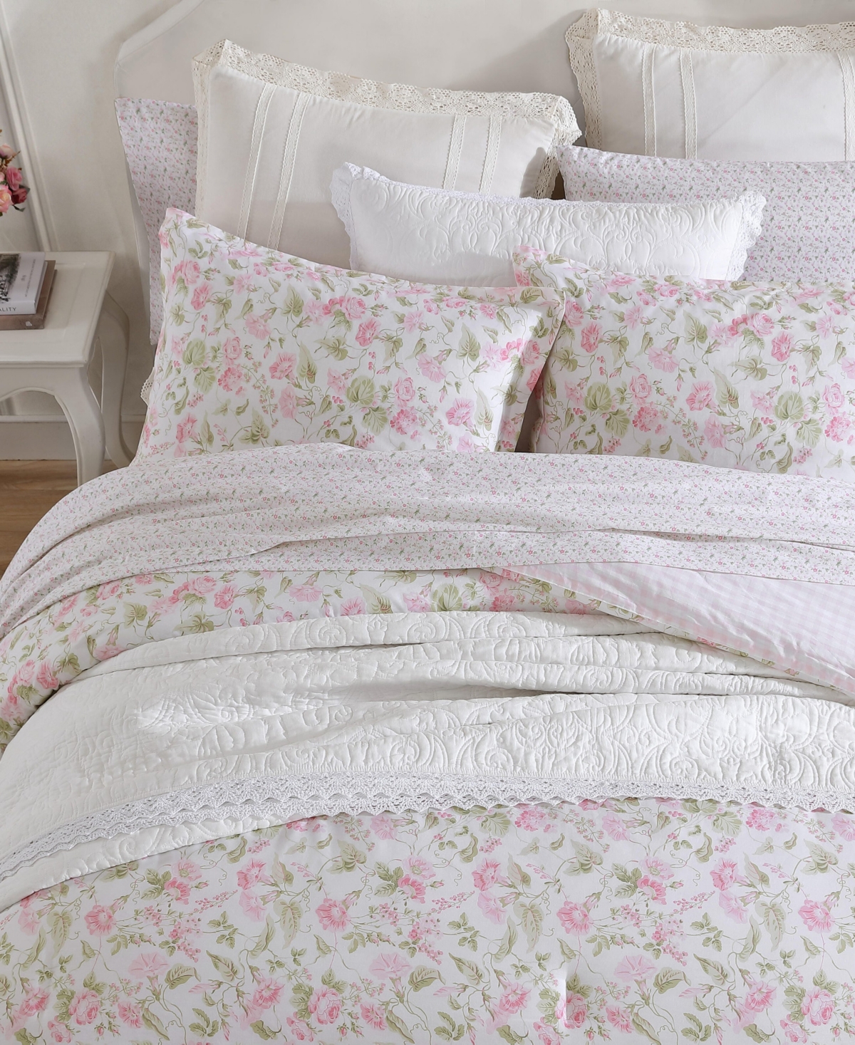 Laura Ashley Morning Gloria Reversible Piece Comforter Set