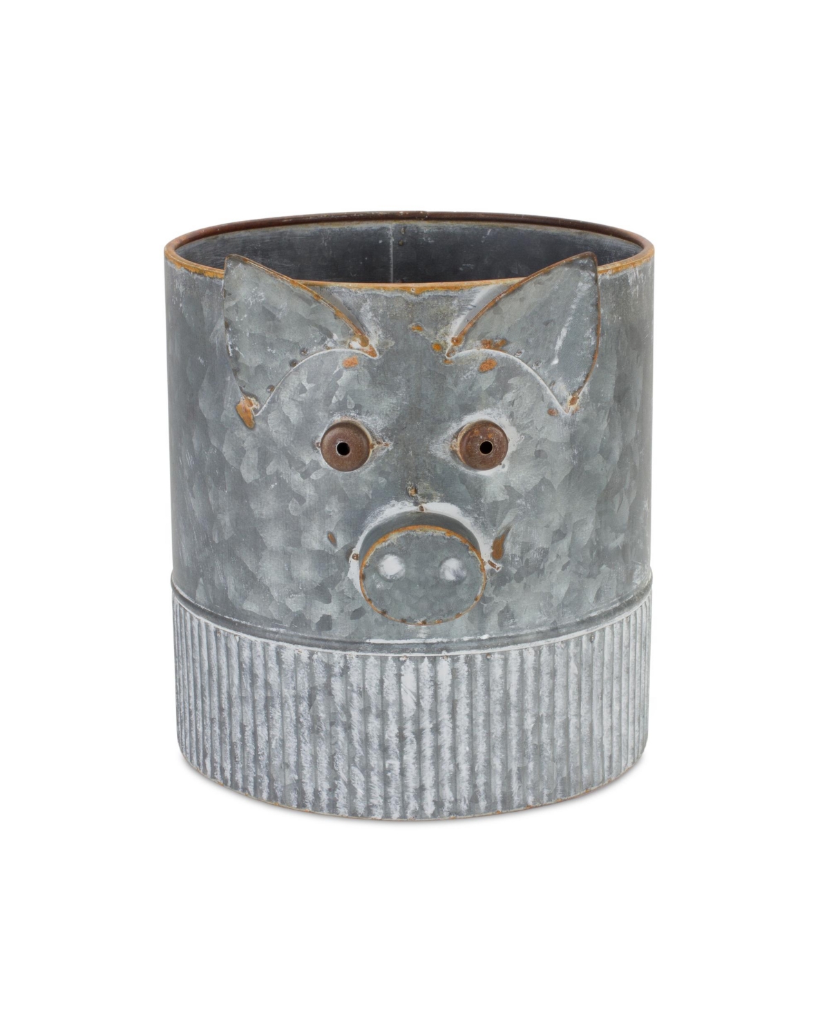 Slickblue Set of 2 Pig-Inspired Flower Pots Whimsical Garden Decor