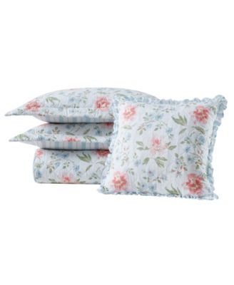 Laura Ashley Emilie Reversible 4 Piece Quilt Set, King