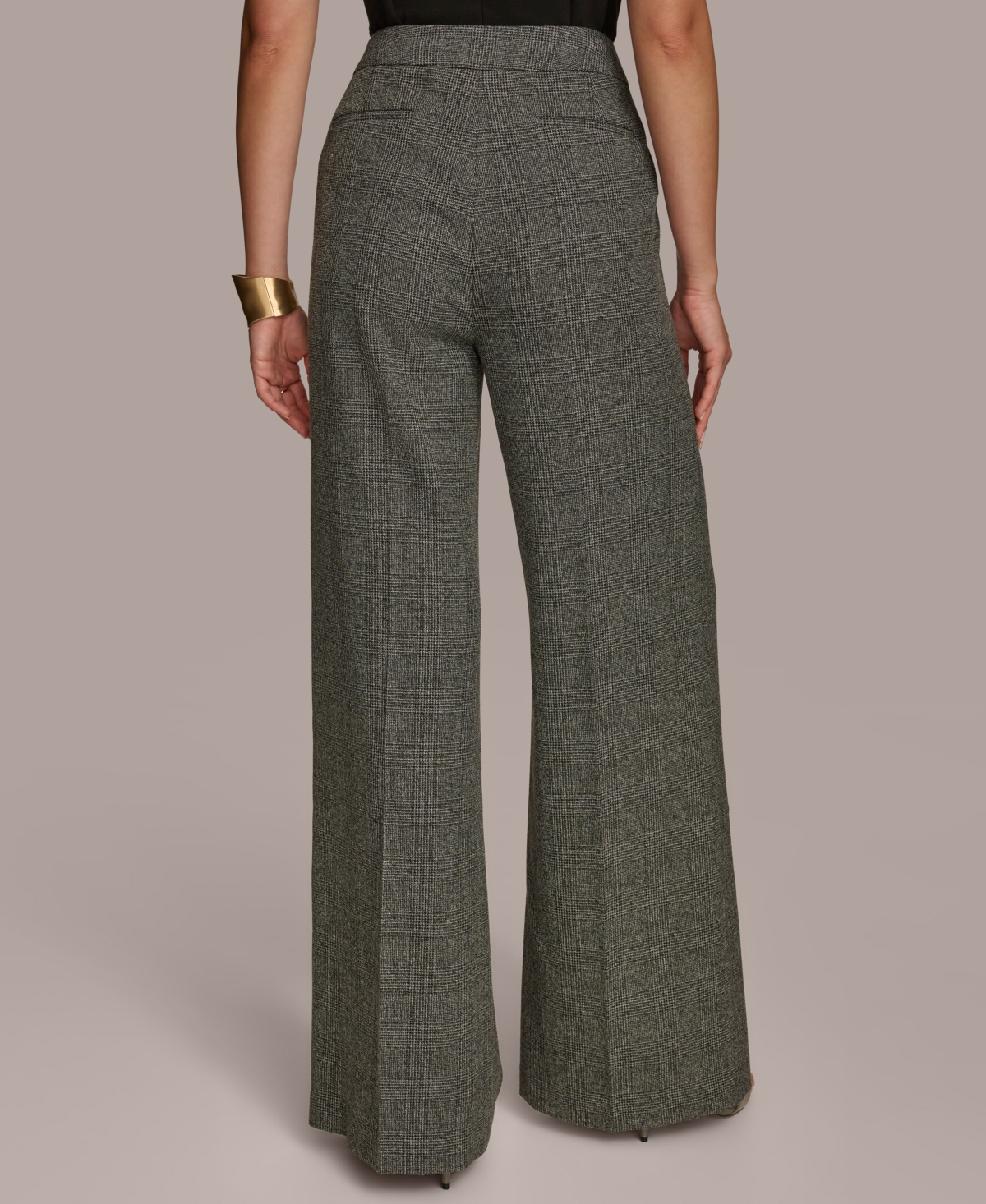 Donna Karan Women's Houndstooth Pleat-Front Trousers