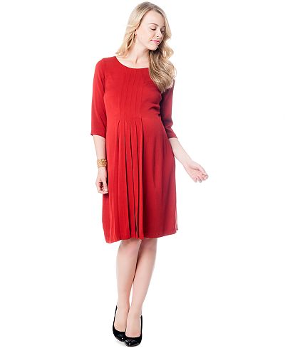 A Pea in the Pod Maternity Pleated Shift Dress