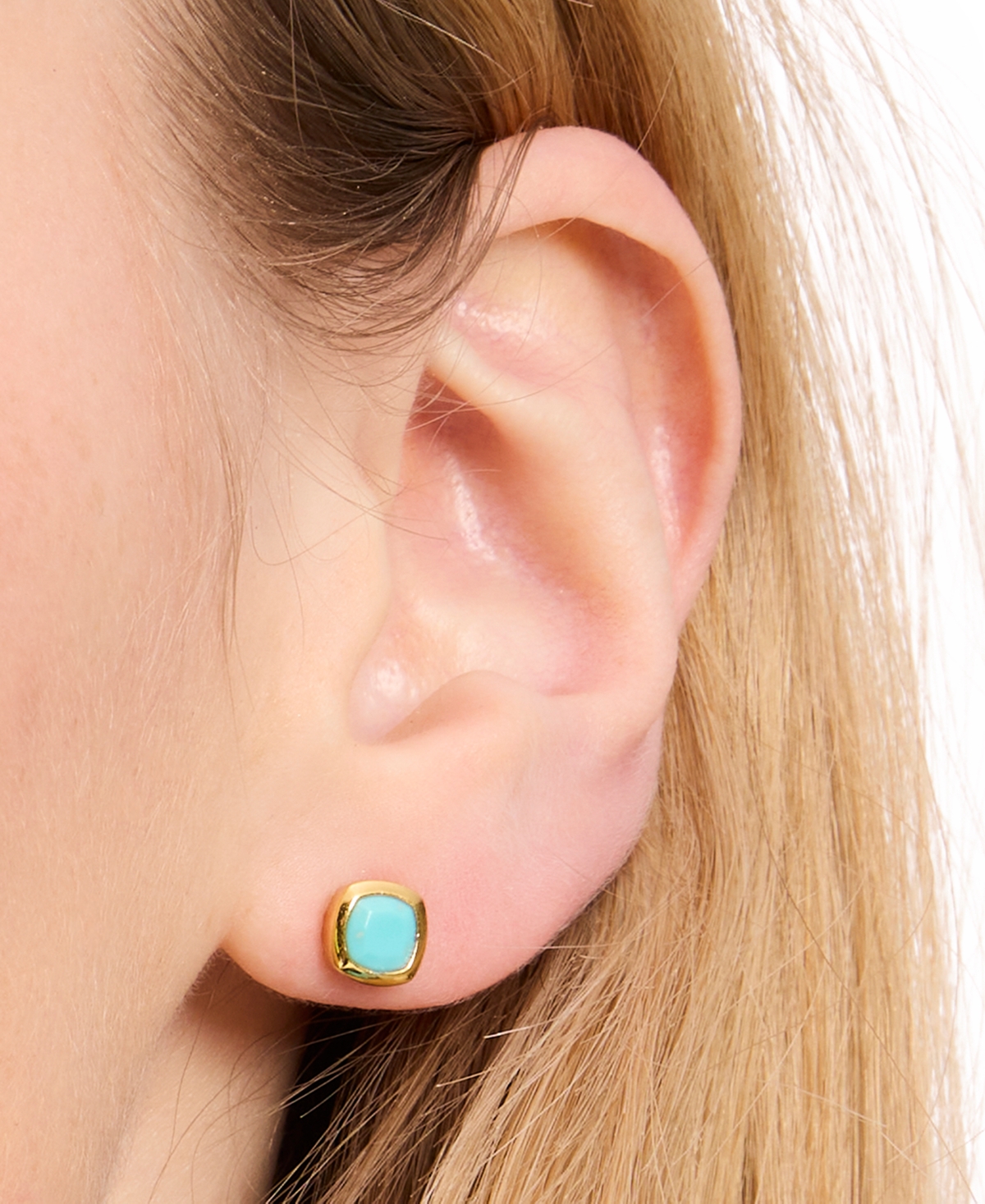 Kate Spade New York 23k Gold-Plated Sterling Silver Stud Earrings - Turquoise