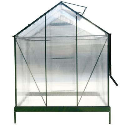 Premium Aluminum Greenhouse, Polycarbonate Panels, Sliding Door