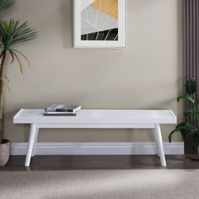Larwich Solid Wood Slatted Bench