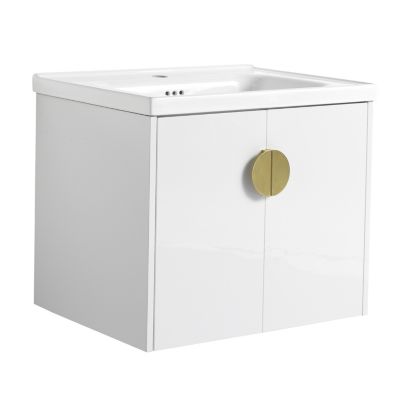24 Inch Soft Close Doors Bathroom Vanity With Sink, For Small Bathroom