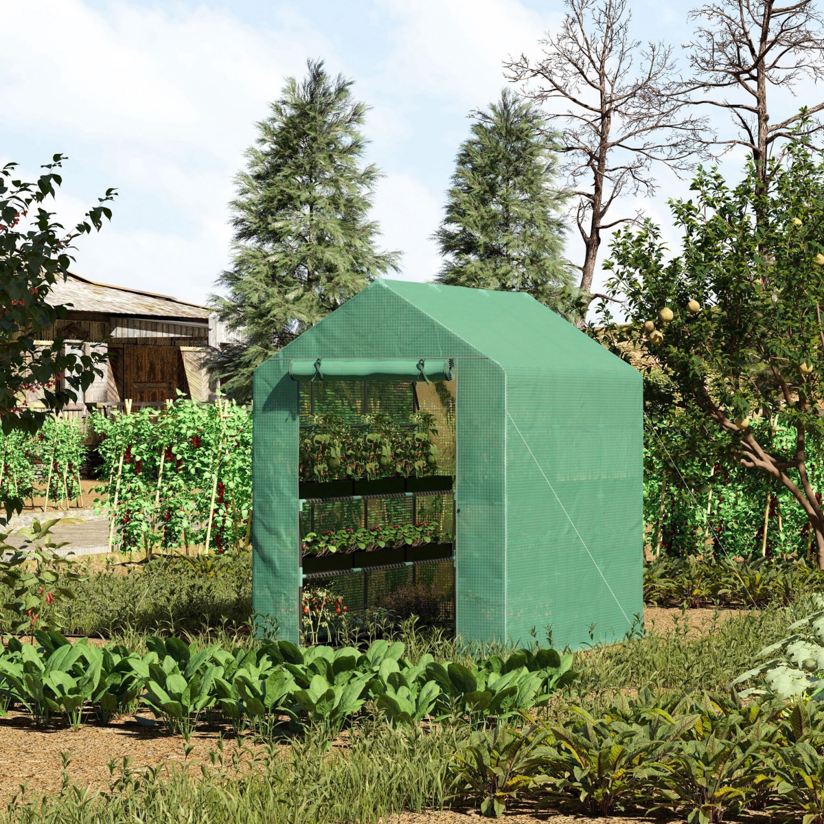 Streamdale Furniture Portable Walk-Inhouse for Plant Protection, Control & Organization