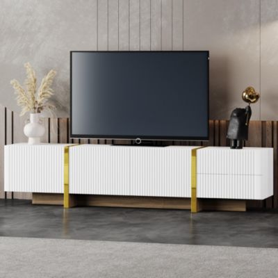 Streamdale Modern TV Stand with Discreet Cable Management
