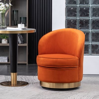 Contemporary Velvet Swivel Chair