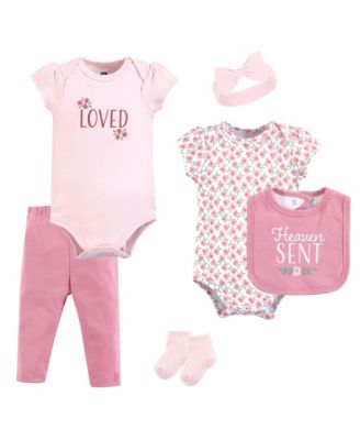 Set Prematuri Neonato Hudson Baby 4 Pezzi, Pink Safari, Manica Lunga