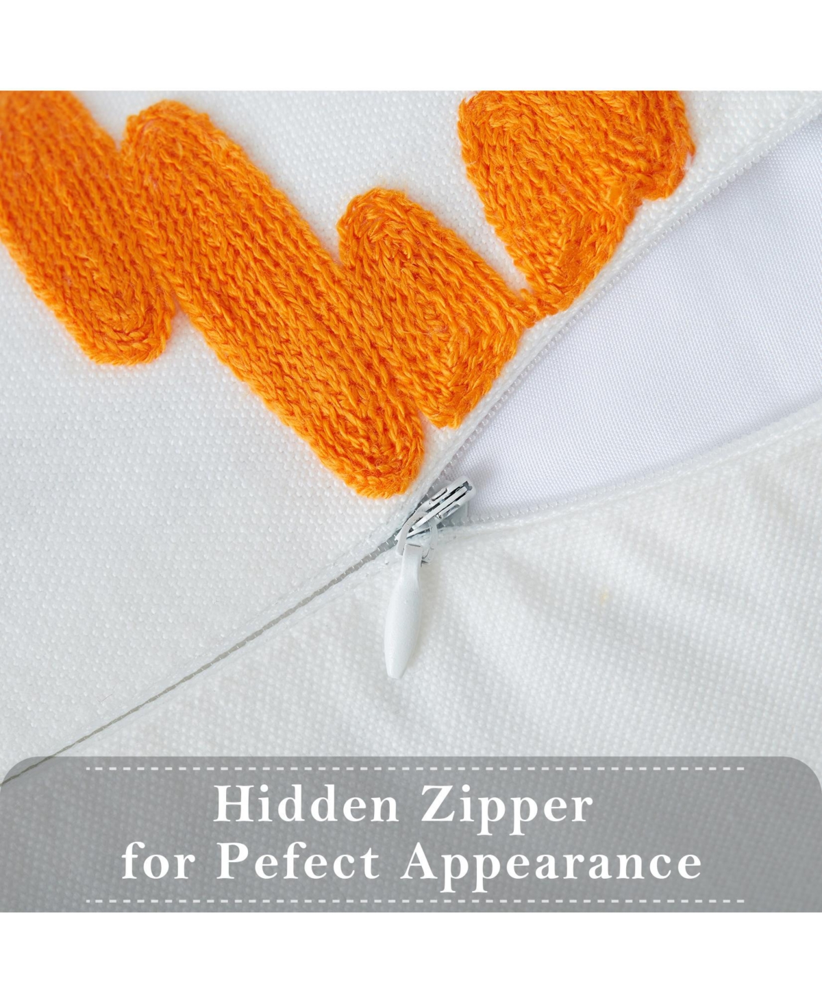 Caromio 2Pcs Chevron Embroidered Decorative Throw Pillow Covers 16