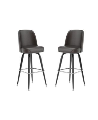 2 Pack Metal Barstool With Swivel Bucket Seat