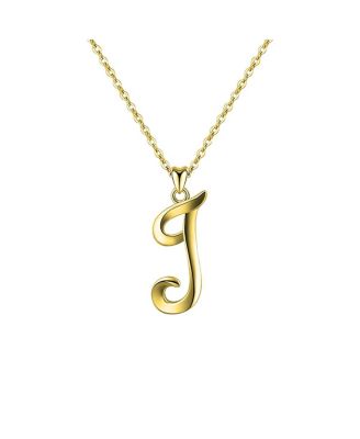 Stylish 14K Gold Plated Twisted Initial Necklace